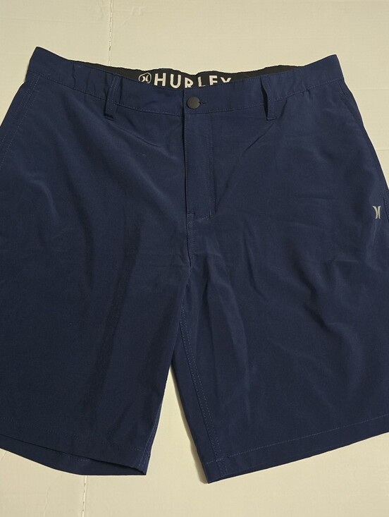 Hurley Other - Hurley Men's Dark Navy Flat Front Shorts Sizr 38